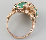 Авторское кольцо с уральскими изумрудами Золото