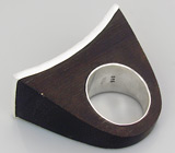 Кольцо с черным деревом Sono Серебро 925