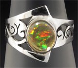 Серебряное кольцо с мексиканским кристаллическим опалом Серебро 925