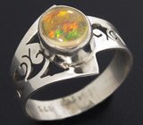 Серебряное кольцо с мексиканским кристаллическим опалом Серебро 925