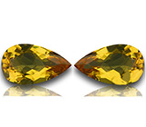 Пара золотистых бериллов - гелиодоров 4,8 карат 