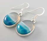 Серьги с африканскими агатами Серебро 925