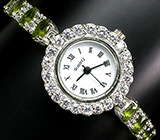 Часы на перидотовом браслете Серебро 925