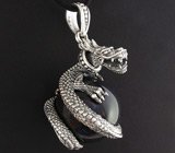 Подвеска "Дракон Хранитель" с ониксом Серебро 925