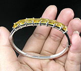 Стильный браслет с цитринами Серебро 925