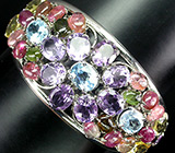 Превосходный браслет с самоцветами Серебро 925