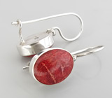 Серьги с кораллами Серебро 925