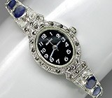 Часы с сапфировым браслетом Серебро 925