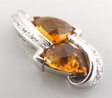 Кулон из коллекции "Sunshine" с цитринами мадейра Серебро 925