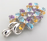 Кулон из коллекции "Sunshine" с самоцветами Серебро 925