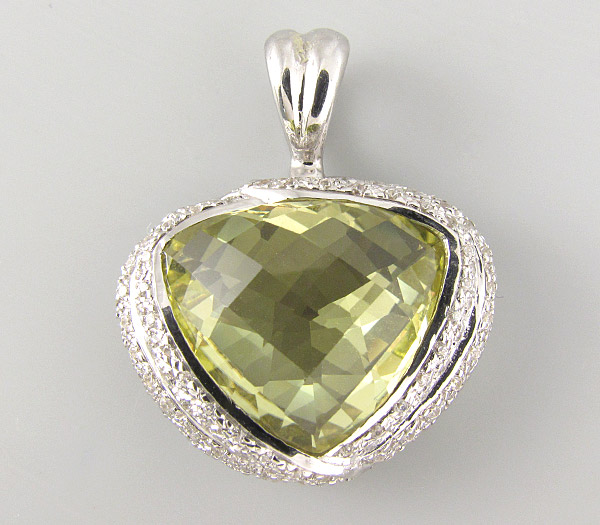 Кулон из коллекции "Sunshine" с крупным лимонным цитрином