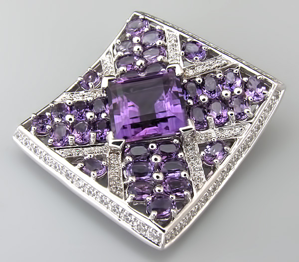 Кулон из коллекции "Sunshine" с аметистами