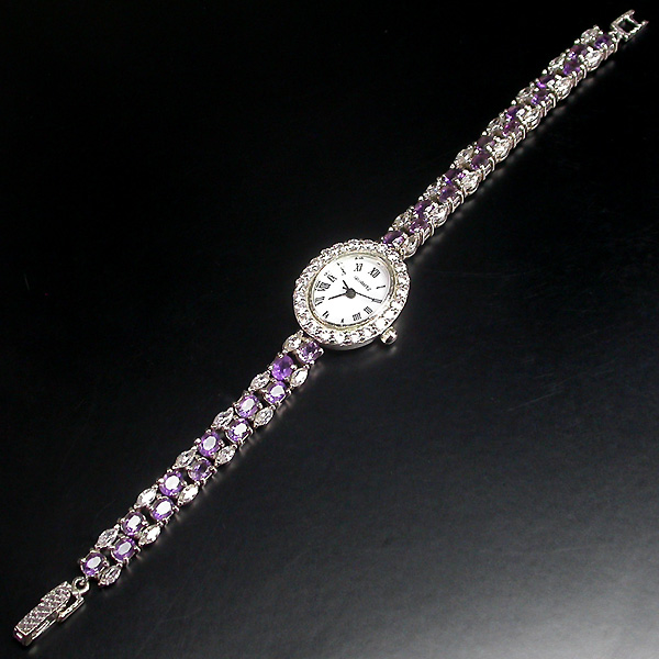 Часы на аметистовом браслете