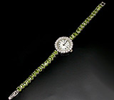 Часы на браслете из перидотов Серебро 925