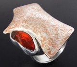 Кольцо с мексиканским огненным опалом Серебро 925