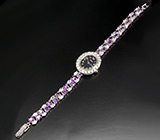 Часы на аметистовом браслете Серебро 925