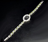 Часы на браслете из перидотов Серебро 925