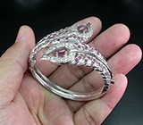 Браслет со звездчатыми и пурпурными сапфирами Серебро 925