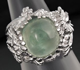 Крупное кольцо с кабошоном пренита Серебро 925