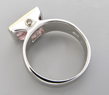 Кольцо с розовым турмалином и бриллиантами Серебро 925