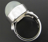 Массивное кольцо с крупным кабошоном лунного камня Серебро 925