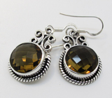 Комплект с дымчатыми топазами Серебро 925