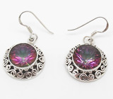 Комплект с мистик-топазами Серебро 925