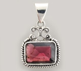 Комплект с родолитами Серебро 925