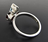 Кольцо с топазом, цитрином и гранатами Серебро 925