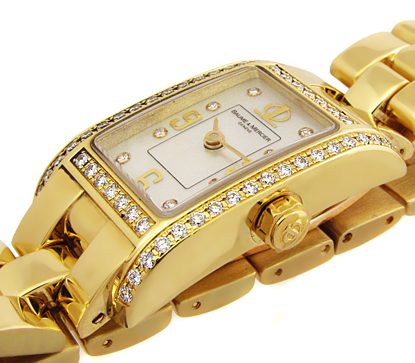 Золотые часы с бриллиантами от "Baume & Mercier" купить в интернет магазине Серебряные линии по доступной цене