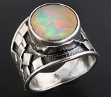 Кольцо с крупным эфиопским опалом Серебро 925
