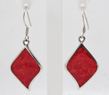 Серьги с кораллами Серебро 925