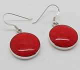 Серьги с кораллами Серебро 925
