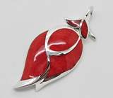 Кулон с кораллами Серебро 925