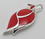 Кулон с кораллами Серебро 925