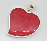 Двусторонний кулон с кораллом Серебро 925