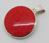 Кулон с кораллом и перламутром Серебро 925