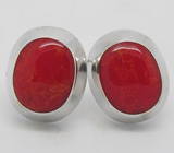 Серьги с кораллами Серебро 925