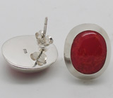 Серьги с кораллами Серебро 925