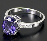 Элегантное кольцо с превосходным иолитом и бесцветными топазами Серебро 925