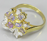 Кольцо из коллекции "Mia" с аметистом и танзанитами Серебро 925