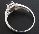 Изящное кольцо со звездчатым сапфиром Серебро 925