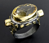 Оригинальное кольцо с цитринами Серебро 925