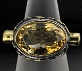 Оригинальное кольцо с цитринами Серебро 925