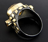 Оригинальное кольцо с цитринами Серебро 925