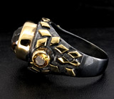 Оригинальное кольцо с цитринами Серебро 925