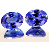 Роскошная пара крупных танзанитов 9,03 карат 