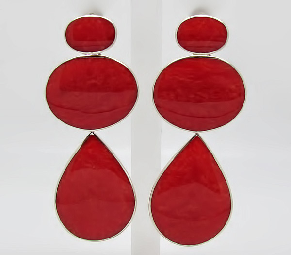Серьги с кораллами