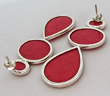 Серьги с кораллами Серебро 925