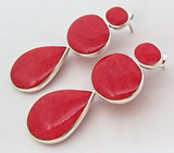 Серьги с кораллами Серебро 925